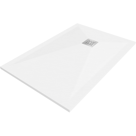 Mexen Stone+ stačiakampis kompozitinis padėklas 120 x 80 cm, baltas - 44108012