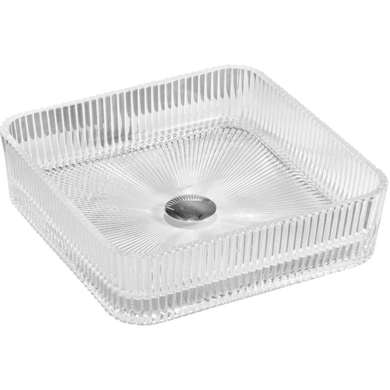 Mexen Nira stiklinė ant stalviršiaus pastačia kriauklė 39 x 39 cm, skaidri - 24203900