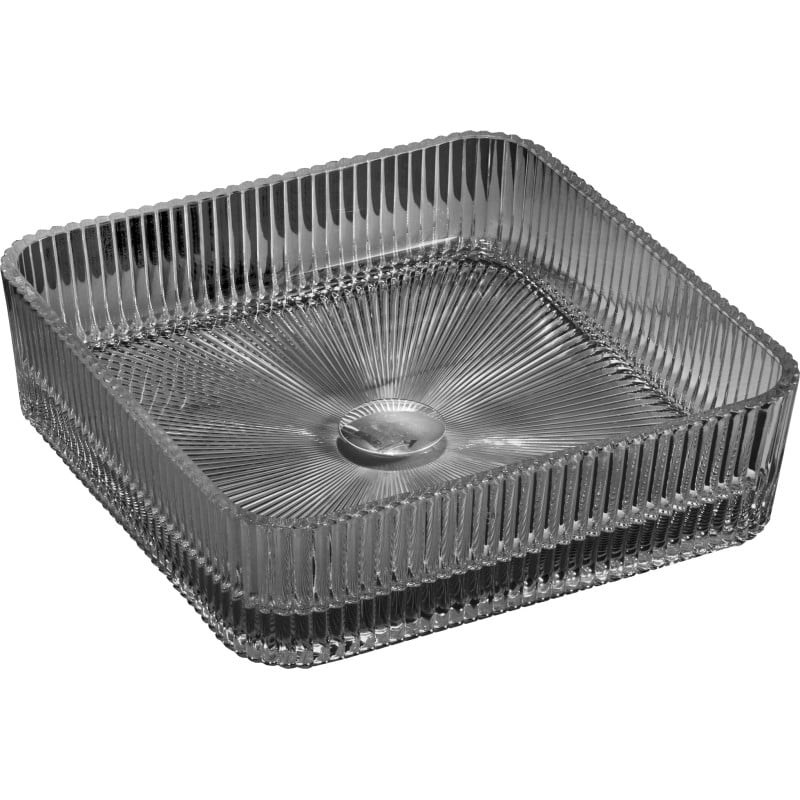 Mexen Nira stiklinis praustuvas ant stalviršio 39 x 39 cm, juodas - 24203970