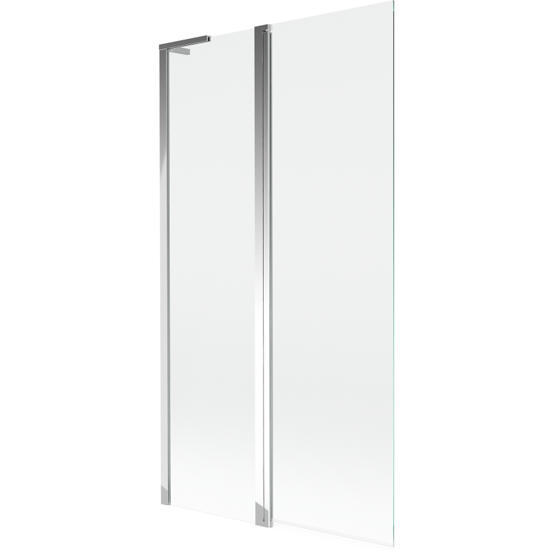 Mexen Mist L vonios sienelė 2-dalių 100 x 150 cm, skaidri, chromuota - 8A9L-100-011-01-00