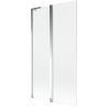 Mexen Mist L vonios sienelė 2-dalių 100 x 150 cm, skaidri, chromuota - 8A9L-100-011-01-00