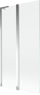 Mexen Mist L vonios sienelė 2-dalių 100 x 150 cm, skaidri, chromuota - 8A9L-100-011-01-00