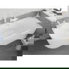 Mexen Silo laisvai pastatoma kampinė vonia dešinė rifliuota 150 x 75 cm, balta, baltas persipylimas - 52891507500P-20