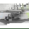 Mexen Silo laisvai pastatoma kampinė vonia dešinė rifliuota 150 x 75 cm, balta, baltas persipylimas - 52891507500P-20