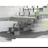 Mexen Silo laisvai pastatoma kampinė dešinė rifliuota vonia 150 x 75 cm, balta, auksinis perteklius - 52891507500P-50