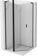 Mexen Mist L penkiakampė dušo kabina, atveriama, 90 x 90 cm, skaidri, juoda - 8A8L-090-090-70-00