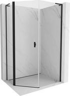 Mexen Mist L asimetrinė penkiakampė dušo kabina, varstoma 80 x 100 cm, skaidri, juoda - 8A8L-080-100-70-00