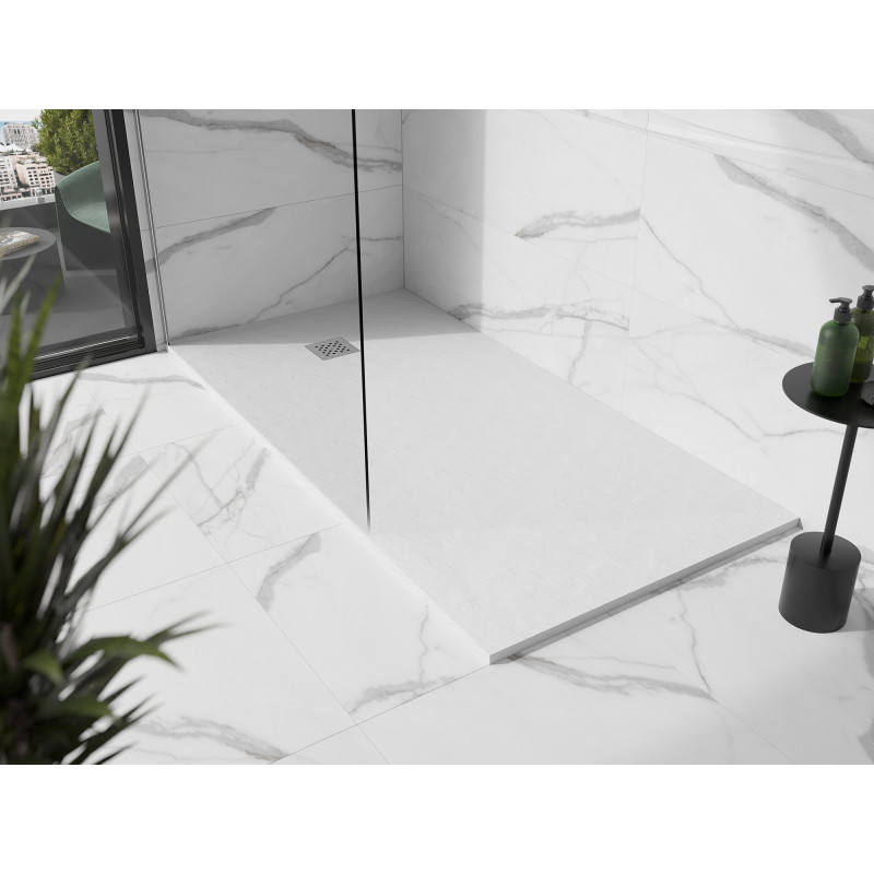 Mexen Stone+ stačiakampis kompozitinis dušo padėklas 180 x 80 cm, baltas - 44108018