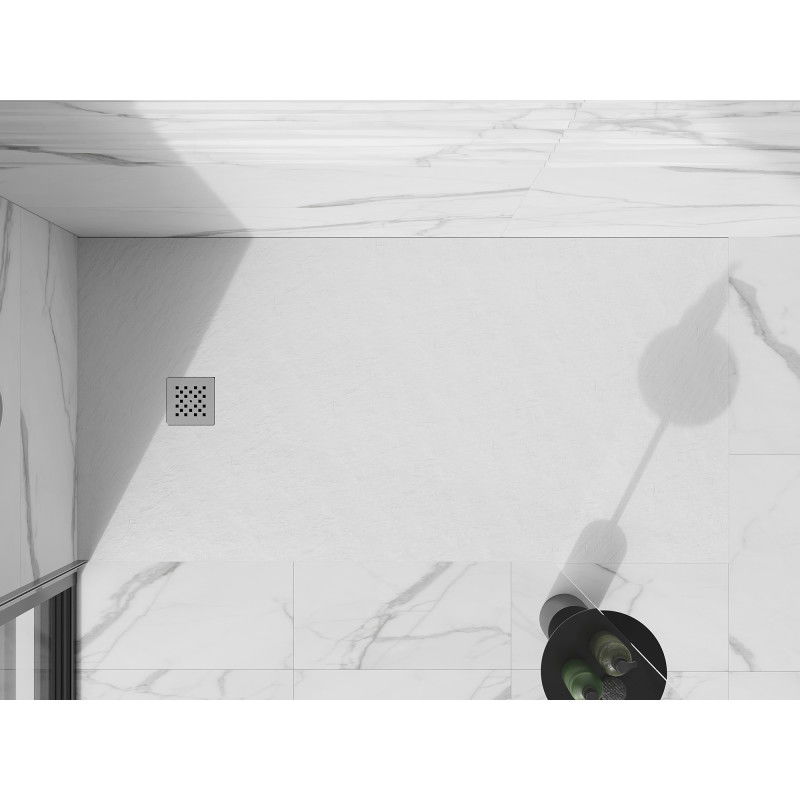 Mexen Stone+ stačiakampis kompozitinis dušo padėklas 200 x 80 cm, baltas - 44108020