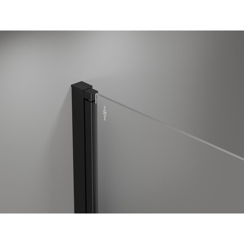 Mexen Mist-F Duo sulankstoma dušo kabina dešinė 105 x 115 cm, permatoma, juoda - 8A6-105L-115P-70-00