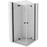 Mexen Mist-F Duo sulankstoma dušo kabina 115 x 115 cm, skaidri, juoda - 8A6-115L-115P-70-00
