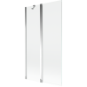 Mexen Mist dviaukštė dušo siena 100 x 150 cm, permatoma, chromuota - 8A9-100-011-01-00