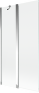 Mexen Mist dviaukštė dušo siena 100 x 150 cm, permatoma, chromuota - 8A9-100-011-01-00
