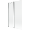 Mexen Mist dviejų dalių lankstomos dušo durys 110 x 150 cm, skaidrios, chromuotos - 8A9-110-011-01-00