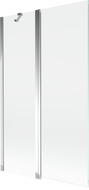 Mexen Mist dviejų dalių lankstomos dušo durys 110 x 150 cm, skaidrios, chromuotos - 8A9-110-011-01-00