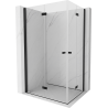 Mexen Mist-F Duo sulankstoma dušo kabina 120 x 115 cm, skaidri, juoda - 8A6-120L-115P-70-00