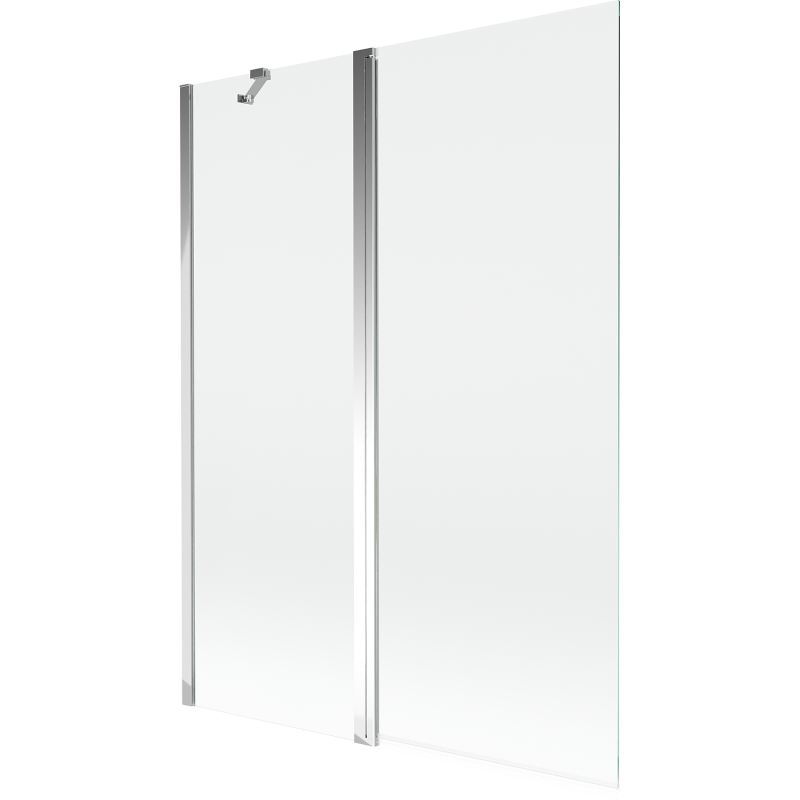 Mexen Mist vonios pertvara 2 dalių 130 x 150 cm, skaidri, chromuota - 8A9-130-011-01-00