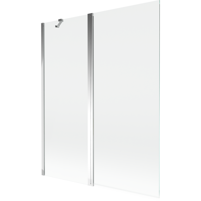 Mexen Mist dviejų dalių vonios sienelė 140 x 150 cm, skaidri, chromuota - 8A9-140-011-01-00