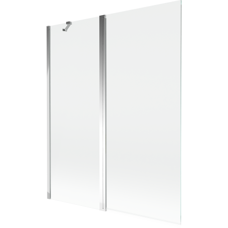 Mexen Mist dviejų dalių vonios sienelė 140 x 150 cm, skaidri, chromuota - 8A9-140-011-01-00