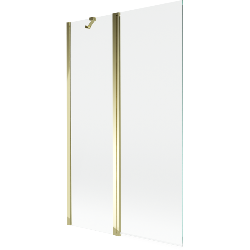 Mexen Mist dvigubas vonios skydas 110 x 150 cm, skaidrus, auksinis - 8A9-110-011-50-00