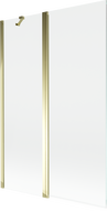 Mexen Mist vonios sienelė 2-durų 120 x 150 cm, skaidri, auksinė - 8A9-120-011-50-00