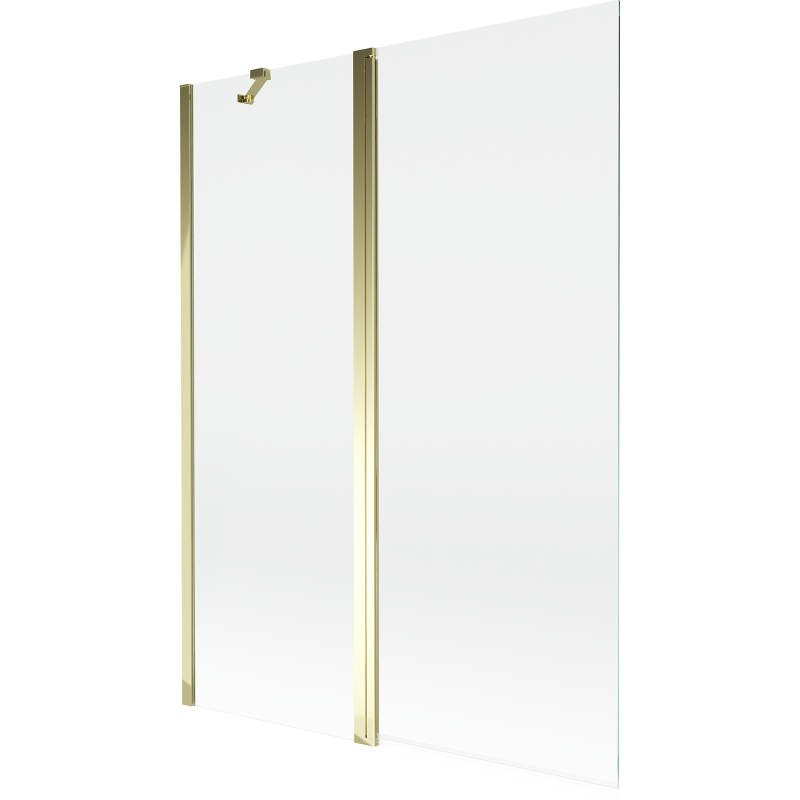Mexen Mist vonios pertvaras, 2-dalys, 130 x 150 cm, skaidrus, auksinė - 8A9-130-011-50-00