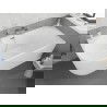 Mexen Silo laisvai pastatoma kampinė dešinė rifliuota 170 x 80 cm, balta, chromuota perpilta - 52891708000P-01