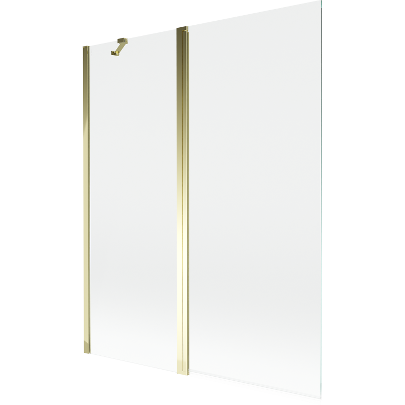 Mexen Mist vonios ekranas, 2-jų dalių 140 x 150 cm, skaidrus, auksinis - 8A9-140-011-50-00
