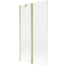 Mexen Mist vonios pertvara, 2-dalių, 100 x 150 cm, skaidri, auksinė matinė - 8A9-100-011-55-00