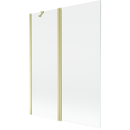 Mexen Mist vonios ekranas 2-durų 130 x 150 cm, permatomas, auksinis šlifuotas - 8A9-130-011-55-00