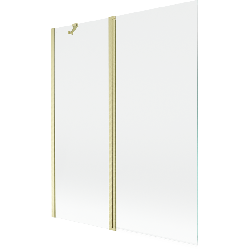 Mexen Mist dviejų dalių vonios ekranas 140 x 150 cm, skaidrus, šlifuotas auksinis - 8A9-140-011-55-00