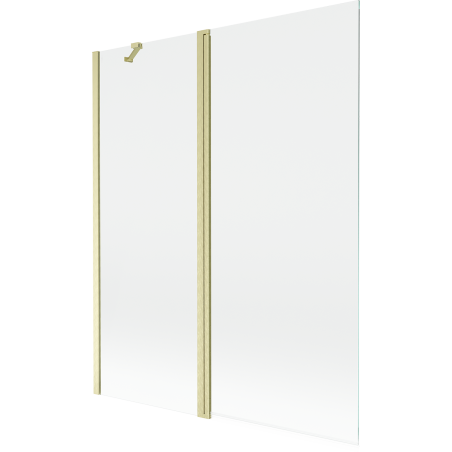 Mexen Mist dviejų dalių vonios ekranas 140 x 150 cm, skaidrus, šlifuotas auksinis - 8A9-140-011-55-00