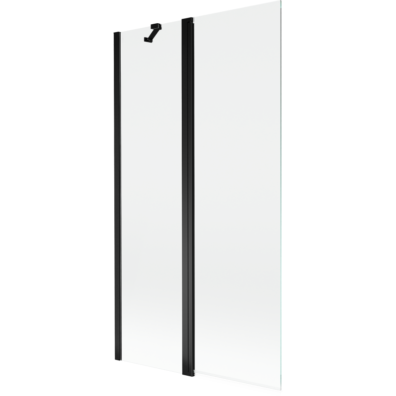 Mexen Mist dušo sienelė, dviejų dalių, 100 x 150 cm, skaidri, juoda - 8A9-100-011-70-00