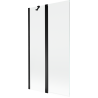 Mexen Mist dušo sienelė, dviejų dalių, 100 x 150 cm, skaidri, juoda - 8A9-100-011-70-00