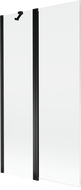 Mexen Mist dušo sienelė, dviejų dalių, 100 x 150 cm, skaidri, juoda - 8A9-100-011-70-00