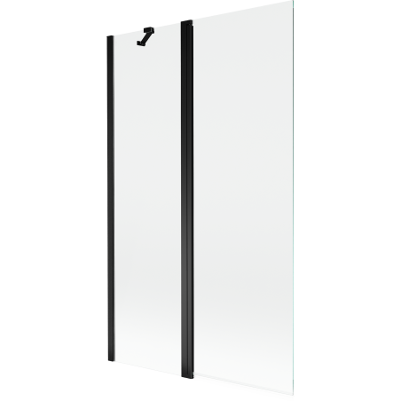 Mexen Mist vonios sienelė 2-dalių 110 x 150 cm, permatomas, juodas - 8A9-110-011-70-00