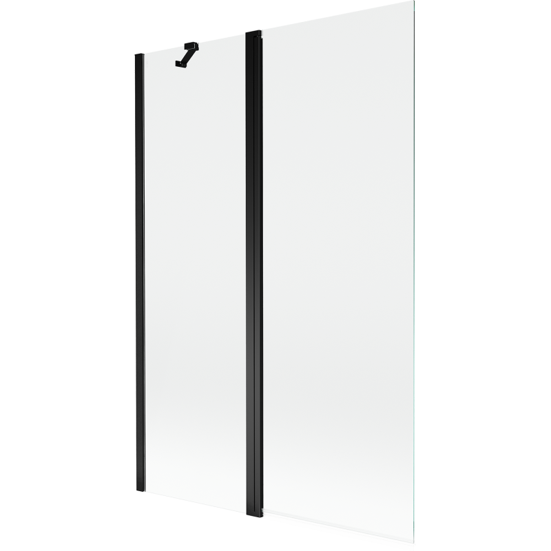 Mexen Mist dušo sienelė 2-jų dalių 120 x 150 cm, skaidri, juoda - 8A9-120-011-70-00
