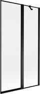 Mexen Mist dušo pertvara, 2 durys, dešinė, 100 x 150 cm, juodas rėmas, juoda - 8A9-100-011-70-70-P