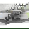 Mexen Silo laisvai pastatoma kampinė dešinė rifliuota vonia 170 x 80 cm, balta, auksinis matinimas - 52891708000P-55