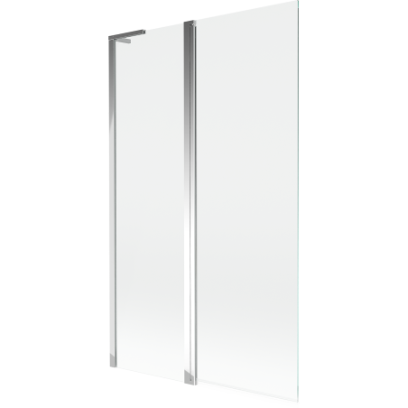 Mexen Mist L vonios užtvara dviejų dalių 110 x 150 cm, permatoma, chromuota - 8A9L-110-011-01-00