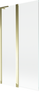 Mexen Mist L vonios ekrano durys, 2 sparnai, 100 x 150 cm, skaidrus, auksinis - 8A9L-100-011-50-00