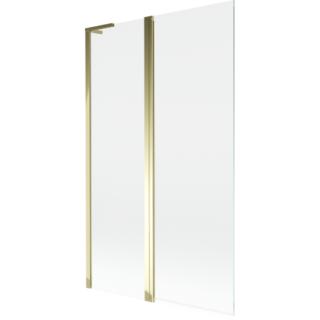 Mexen Mist L vonios ekranas, 2 sparnų 110 x 150 cm, skaidrus, auksinis - 8A9L-110-011-50-00