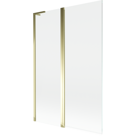 Mexen Mist L dviejų dalių vonios ekranas, 120 x 150 cm, skaidrus, auksinis - 8A9L-120-011-50-00