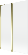 Mexen Mist L dviejų dalių vonios ekranas, 120 x 150 cm, skaidrus, auksinis - 8A9L-120-011-50-00