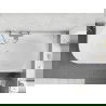 Mexen Silo laisvai pastatoma kampinė dešinė rifliuota 170 x 80 cm, balta, persipylimo gun gray šlifuotas - 52891708000P-66