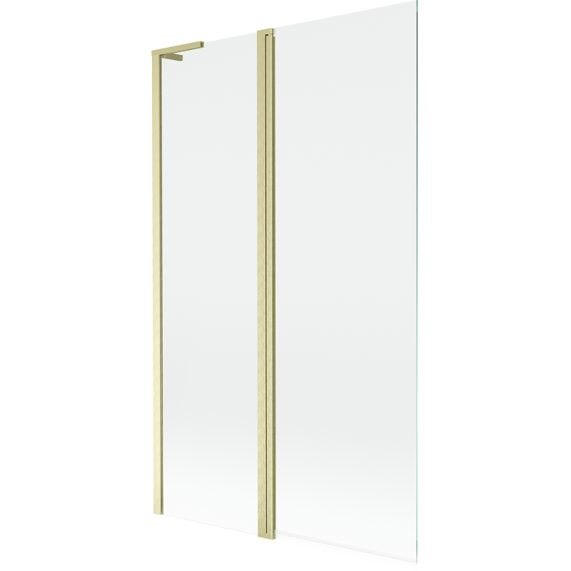 Mexen Mist L vonios skiriamasis ekranas, 2 sparnai, 110 x 150 cm, permatomas, auksinis šveistas - 8A9L-110-011-55-00