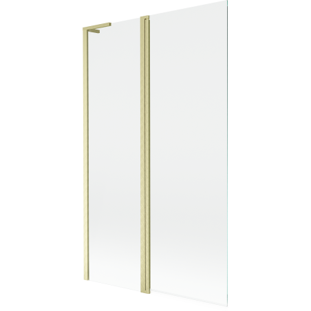 Mexen Mist L vonios skiriamasis ekranas, 2 sparnai, 110 x 150 cm, permatomas, auksinis šveistas - 8A9L-110-011-55-00