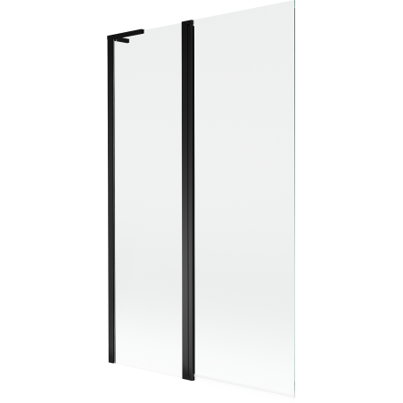 Mexen Mist L vonios pertvara 2-durų 110 x 150 cm, skaidri, juoda - 8A9L-110-011-70-00