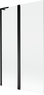 Mexen Mist L vonios pertvara 2-durų 110 x 150 cm, skaidri, juoda - 8A9L-110-011-70-00