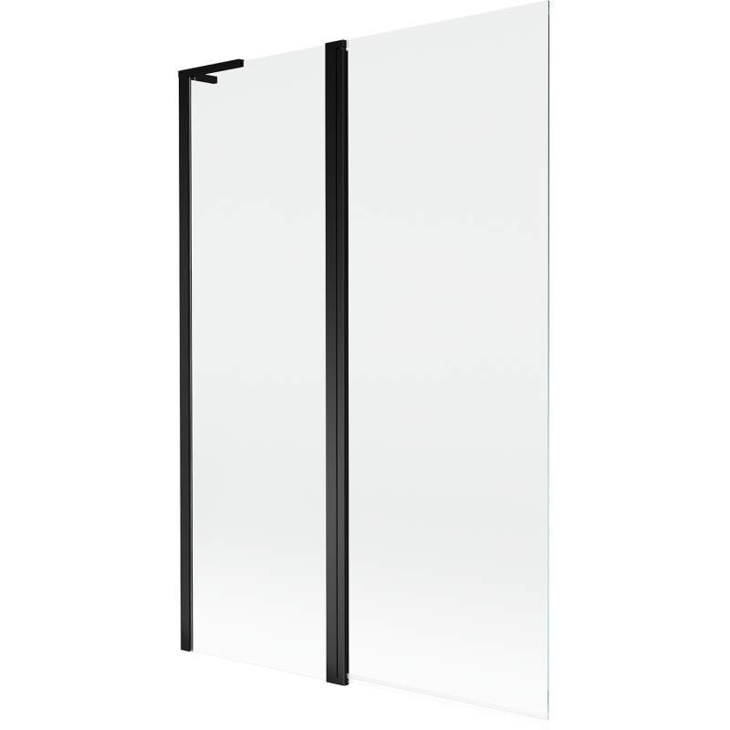 Mexen Mist L vonios kabinos 2-durys 110 x 150 cm, skaidrus, juodas - 8A9L-120-011-70-00